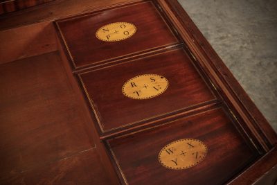 Rare 18Th C. Oval Mahogany & Leather Writing Table Desk WRITING DESK Antique Desks 6