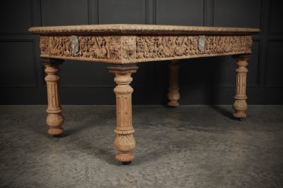 Impressive Bleached Oak Library Writing Table - Image 2