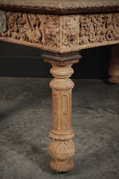 Impressive Bleached Oak Library Writing Table - Image 3