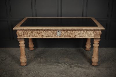 Impressive Bleached Oak Library Writing Table - Image 10