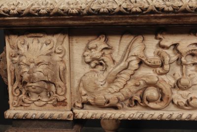 Impressive Bleached Oak Library Writing Table - Image 4