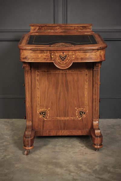 Victorian Walnut Marquetry Inlaid Davenport Desk Antique davenport desk Antique Desks 8