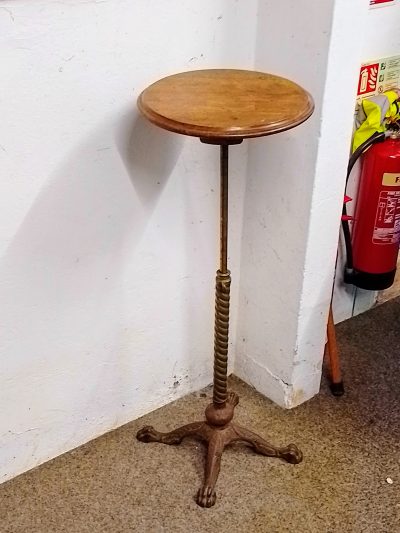 Antique Cast Iron Base Adjustable Table