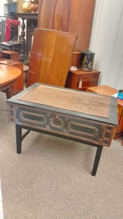 Antique Box Chest On Stand