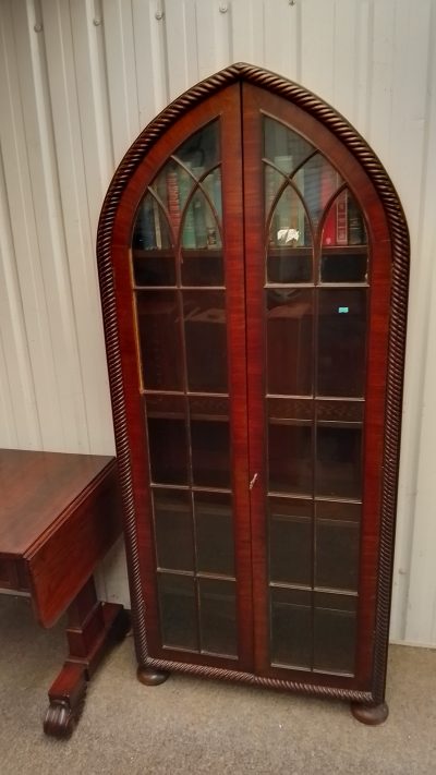 Antique Dome Top Cabinet Bookcase