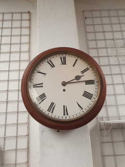 Antique Fusee Station Clock