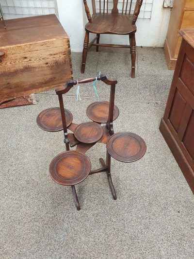 Antique Edwardian Oak Cake Stand