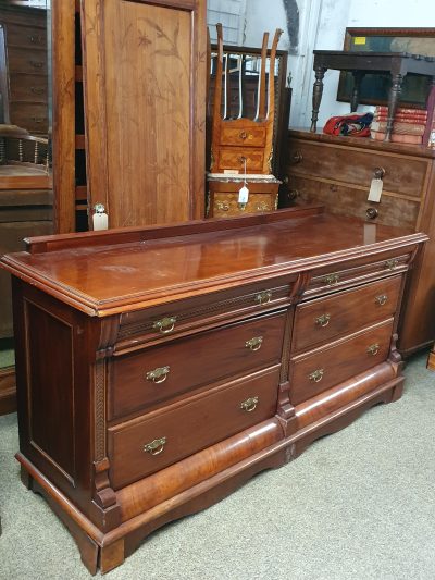 Large Antique Drapers Chest Sideboard