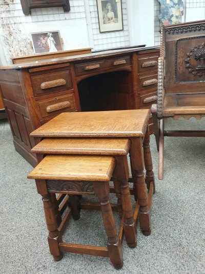 Good 1920's Oak Nest of Tables