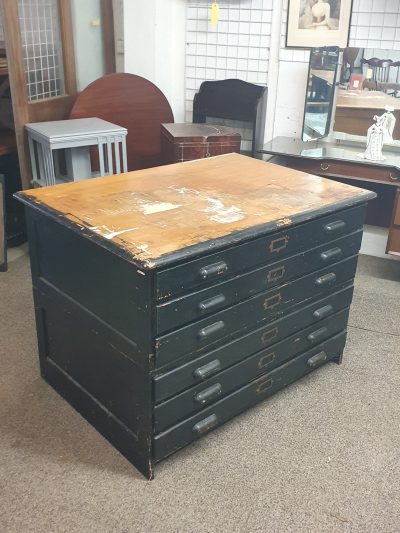 Antique Architects Plan Chest