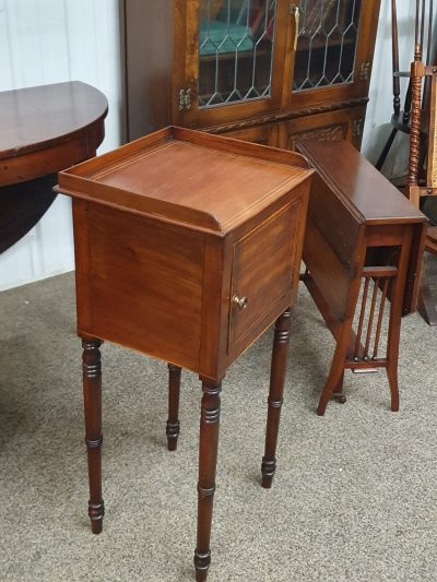 Antique Georgian Bedside Table Cabinet