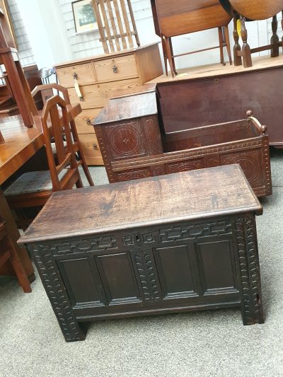 Small Antique Georgian Oak Coffer