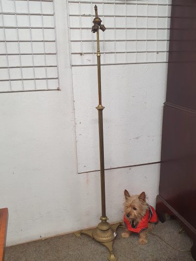 Antique Arts & Crafts Telescopic Brass Standard Lamp