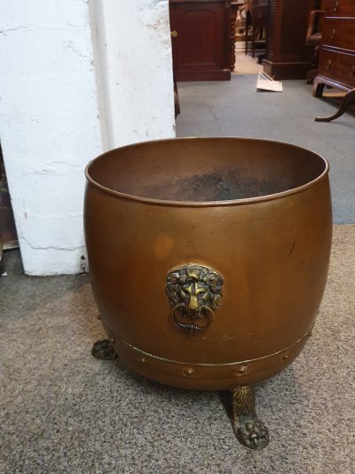 Antique Arts & Crafts Log Bin