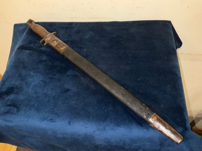 1WW BRITISH BAYONET & SCABBARD Military & War Antiques 3