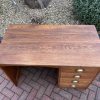 1930s Single Pedestal Oak Desk - Image 3