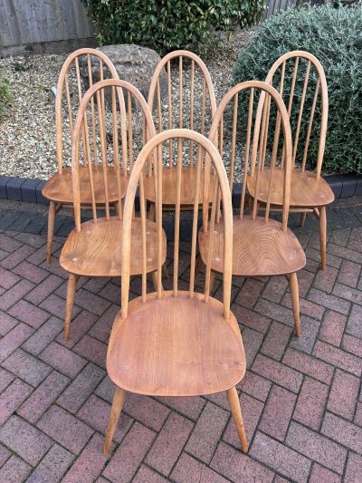 Mid Century Set of Six Ercol Windsor Dining Chairs dining chairs Antique Chairs 5