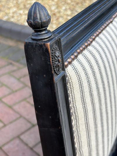 Late Victorian Ebonised Sofa c1890 Late Victorian Antique Benches 8