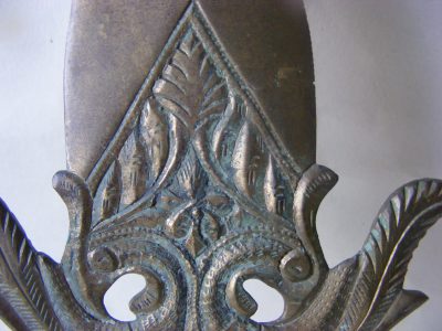 RARE Sinhalese Spear Head Patisthanaya 19thC Ceylon Sri Lanka Pole Axe Halbeard type weapon - Image 3