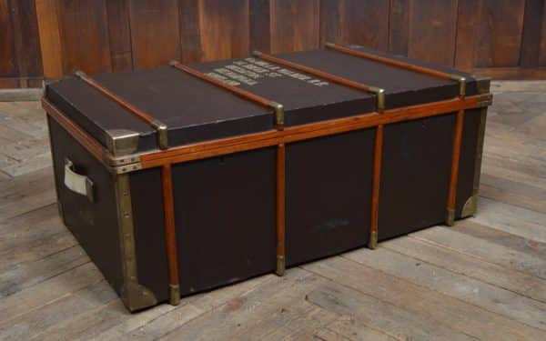 Leather Covered Travel Trunk/ Storage Box SAI2971