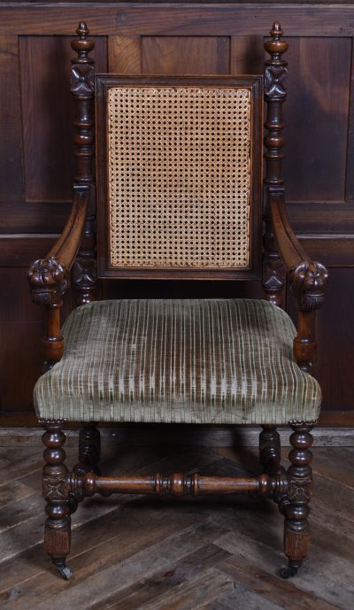 Victorian Oak Bergere Armchair SAI3646