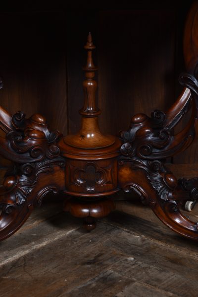 Victorian Burr Walnut Fold-over Games Table SAI3623 - Image 6