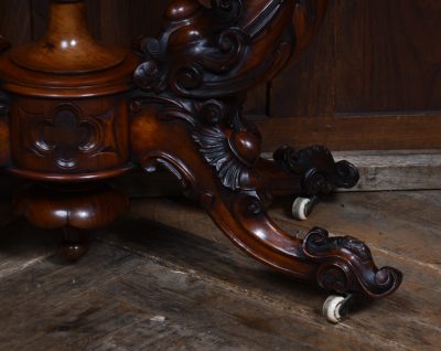 Victorian Burr Walnut Fold-over Games Table SAI3623 - Image 7