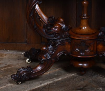 Victorian Burr Walnut Fold-over Games Table SAI3623 - Image 8