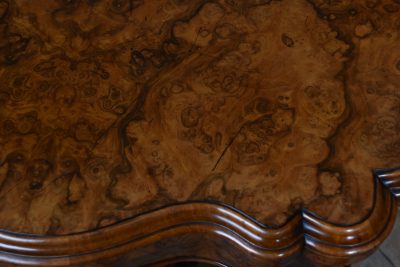 Victorian Burr Walnut Fold-over Games Table SAI3623 - Image 17