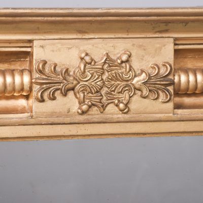 Regency Gilded Triptych Overmantel Mirror with a Lovely Degree of Wear - Image 3