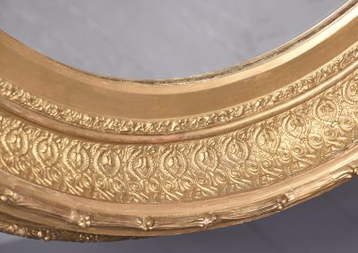 Pair of Victorian Oval Gilded Mirrors - Image 3