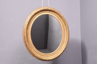 Pair of Victorian Oval Gilded Mirrors - Image 5