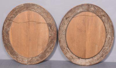 Pair of Victorian Oval Gilded Mirrors - Image 6