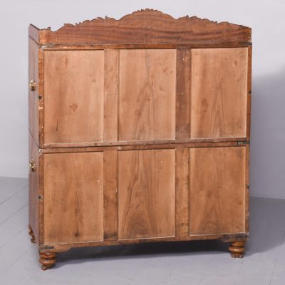 A Solid Camphor Wood and Brass Bound Campaign Chest - Image 10