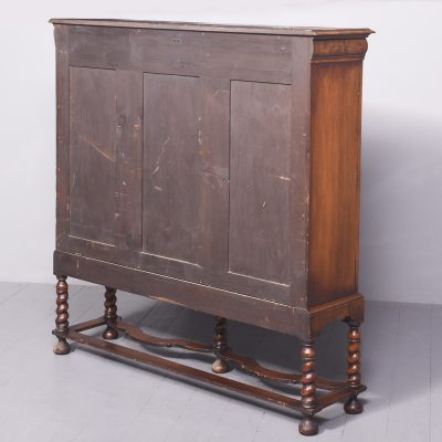 Stylish George II Style Figured Walnut Three-Door Bookcase on Stand - Image 11