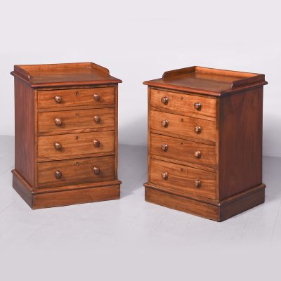 Pair of Victorian Small Mahogany Chest of Drawers/Bedside Lockers