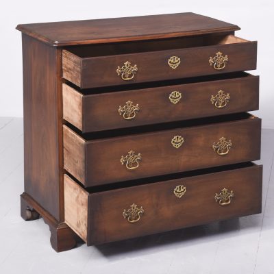 George III Red Walnut Chest of Drawers - Image 8