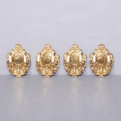 Set of Four Exhibition Quality Ormolu Wall Sconces