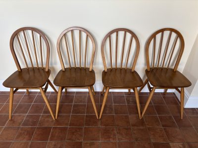 Mid Century Set of 4 Ercol Windsor Dining Chairs