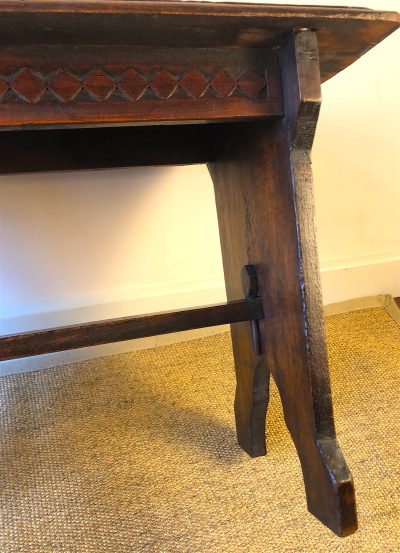 A Good Country Craftsman Made Carved Stool, End Table, Bench C.1880 Antique Furniture 7