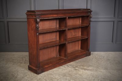 Victorian Mahogany Double Open Dwarf Bookcase