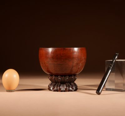 Interesting Complete Copper/Brass Set Of A Mini Japanese Buddhist Chanting Bell (Singing bowl)