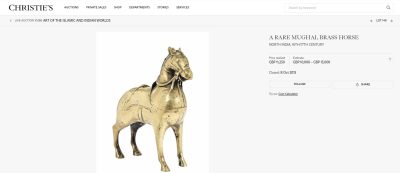 Rare & Delightful Mughal Rearing horse cast brass 18th century India Raj Anglo Indian Antique Art 23