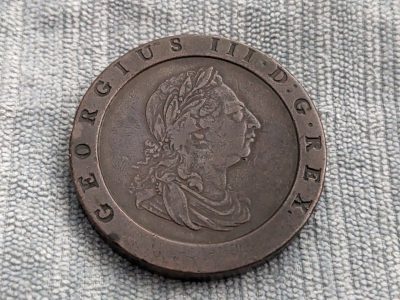 George 111 cartwheel 2 penny coin 1797 stunning rare coin