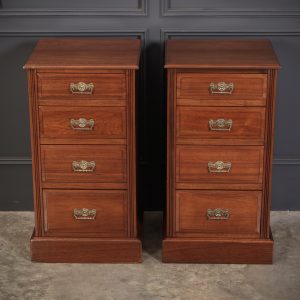 Pair of Late Victorian Walnut Bedside Chests bedside Antique Chest Of Drawers