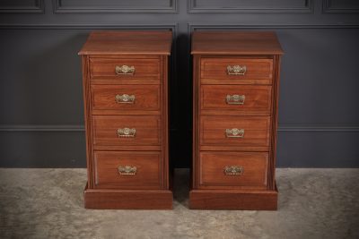 Pair of Late Victorian Walnut Bedside Chests