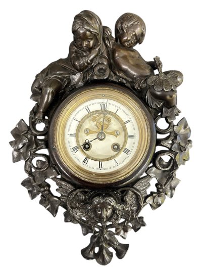 Fabulous French Figural Cartel Wall Clock – ca1890 - Image 12