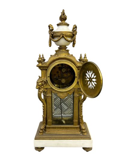 Stunning French Ormolu & Marble Candelabra Mantel Clock set – ca1860 - Image 15