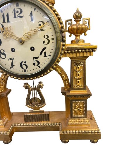 Wonderful Antique Gustav Becker Gresso Wood 8-Day Mantel Clock - c1900 - Image 11