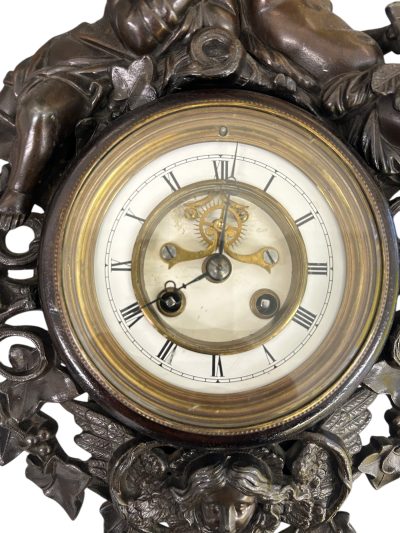 Fabulous French Figural Cartel Wall Clock – ca1890 - Image 8